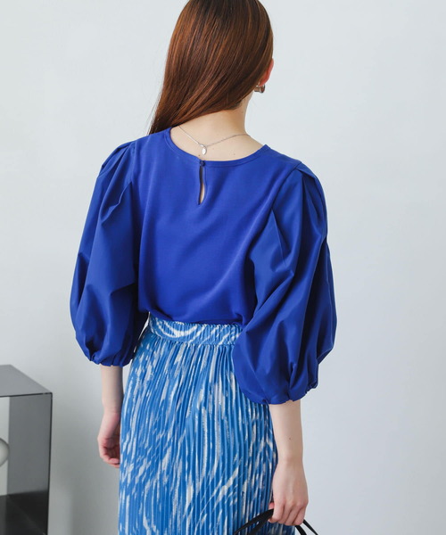 SENSE OF PLACE by URBAN RESEARCH（センスオブプレイスバイアーバンリサーチ）の「ボリュームスリーブドッキングトップ5分（Tシャツ/カットソー・レディース・ブラック/ベージュ/オフホワイト/イエロー/ブルー・ONE）」の21枚目の写真