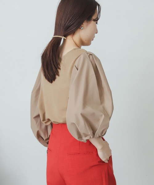 SENSE OF PLACE by URBAN RESEARCH（センスオブプレイスバイアーバンリサーチ）の「ボリュームスリーブドッキングトップ5分（Tシャツ/カットソー・レディース・ブラック/ベージュ/オフホワイト/イエロー/ブルー・ONE）」の18枚目の写真