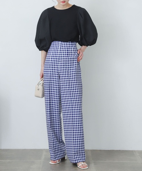 SENSE OF PLACE by URBAN RESEARCH（センスオブプレイスバイアーバンリサーチ）の「ボリュームスリーブドッキングトップ5分（Tシャツ/カットソー・レディース・ブラック/ベージュ/オフホワイト/イエロー/ブルー・ONE）」の12枚目の写真