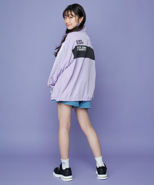SISTER JENNI(SISTER JENNI)の「フード収納ウィンドブレーカー(ナイロンジャケット・キッズ・ブラック/ベージュ/ラベンダー・130cm/140cm/150cm/160cm)」の12枚目の写真