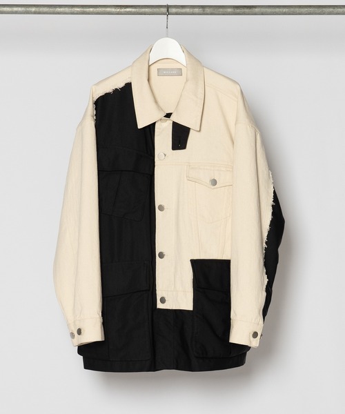 Wizzard(ウィザード)の「Wizzard ウィザード / WASHED DOCKING DENIM ARMY JACKET セットアップウォッシュドドッキングデニムアーミージャケット / WBA22-W04(ミリタリージャケット・メンズ・ホワイト×ブラック/ブラック/グリーン系その他・1/2/3)」の18枚目の写真