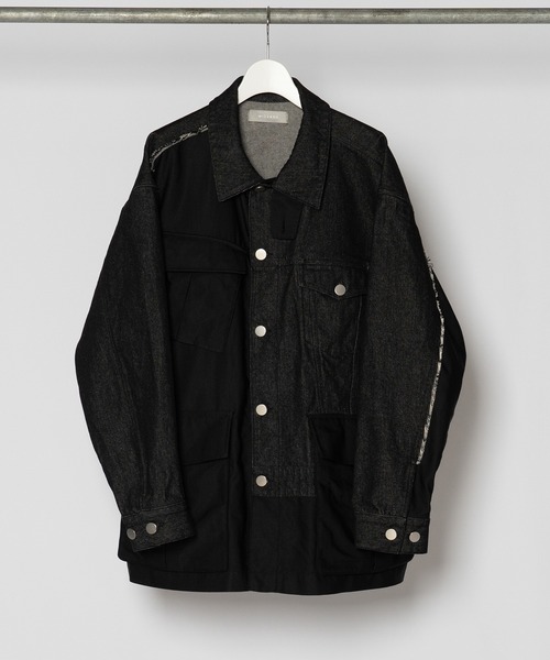 Wizzard(ウィザード)の「Wizzard ウィザード / WASHED DOCKING DENIM ARMY JACKET セットアップウォッシュドドッキングデニムアーミージャケット / WBA22-W04(ミリタリージャケット・メンズ・ホワイト×ブラック/ブラック/グリーン系その他・1/2/3)」の20枚目の写真