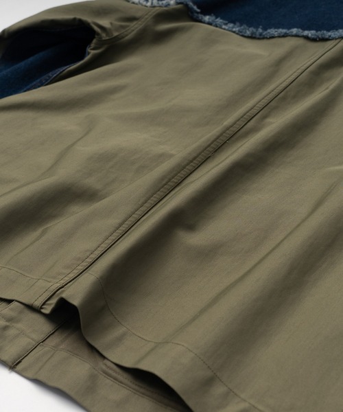 Wizzard(ウィザード)の「Wizzard ウィザード / WASHED DOCKING DENIM ARMY JACKET セットアップウォッシュドドッキングデニムアーミージャケット / WBA22-W04(ミリタリージャケット・メンズ・ホワイト×ブラック/ブラック/グリーン系その他・1/2/3)」の15枚目の写真