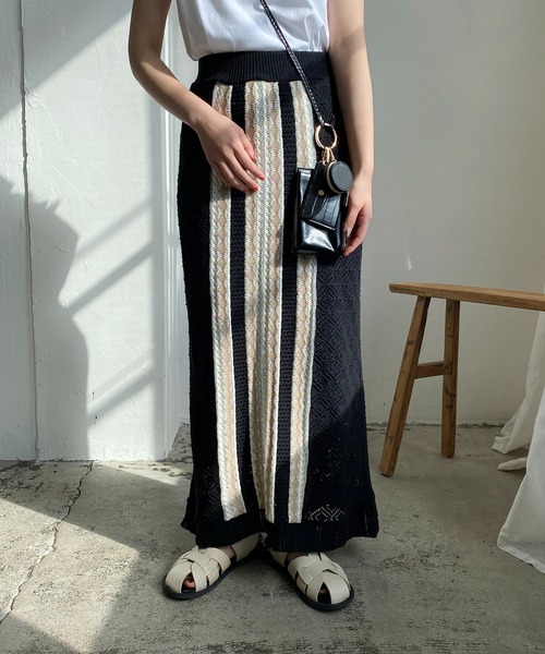 CAPRICIEUX LE'MAGE（カプリシューレマージュ）の「【AgAwd/アガウド】ジャガードスカート（スカート・レディース・ブラック・FREE）」の12枚目の写真