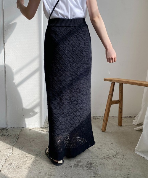 CAPRICIEUX LE'MAGE（カプリシューレマージュ）の「【AgAwd/アガウド】ジャガードスカート（スカート・レディース・ブラック・FREE）」の6枚目の写真