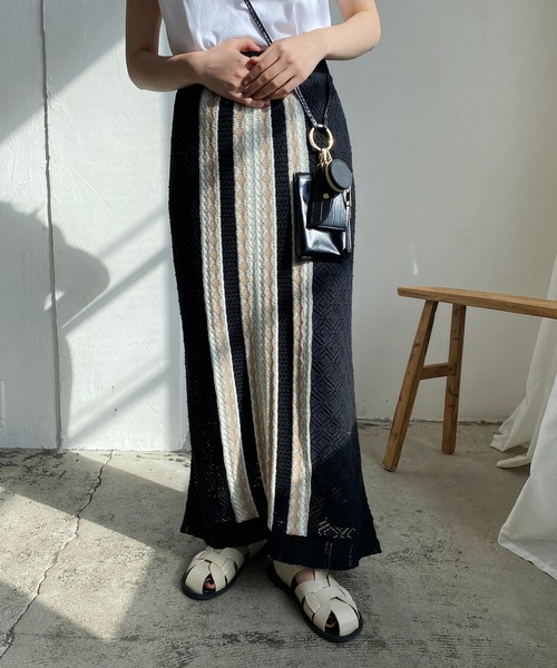 CAPRICIEUX LE'MAGE（カプリシューレマージュ）の「【AgAwd/アガウド】ジャガードスカート（スカート・レディース・ブラック・FREE）」の14枚目の写真