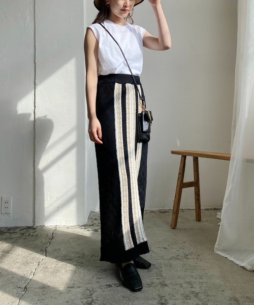 CAPRICIEUX LE'MAGE（カプリシューレマージュ）の「【AgAwd/アガウド】ジャガードスカート（スカート・レディース・ブラック・FREE）」の17枚目の写真