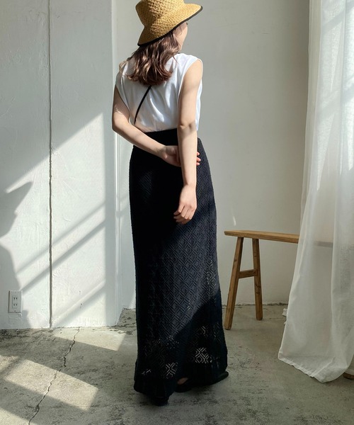 CAPRICIEUX LE'MAGE（カプリシューレマージュ）の「【AgAwd/アガウド】ジャガードスカート（スカート・レディース・ブラック・FREE）」の8枚目の写真