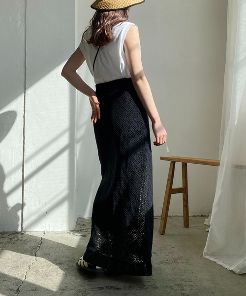 CAPRICIEUX LE'MAGE（カプリシューレマージュ）の「【AgAwd/アガウド】ジャガードスカート（スカート・レディース・ブラック・FREE）」の7枚目の写真