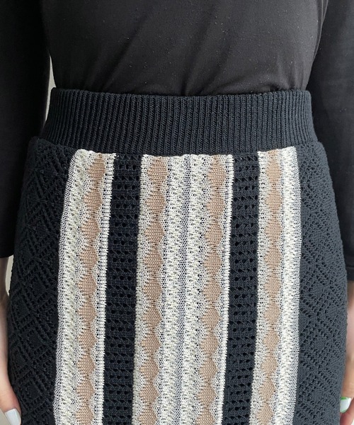CAPRICIEUX LE'MAGE（カプリシューレマージュ）の「【AgAwd/アガウド】ジャガードスカート（スカート・レディース・ブラック・FREE）」の11枚目の写真
