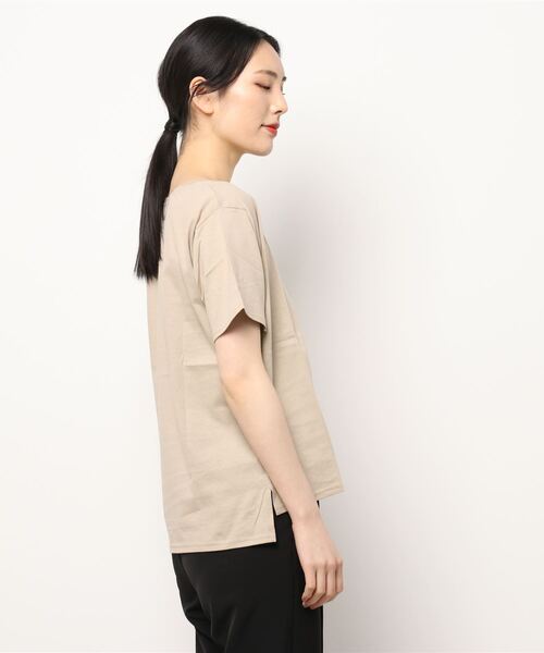 zootie（ズーティー）の「【汗が染みない！シンプルTシャツ】 汗しみない Tシャツ［スタンダード］ 汗染み防止 汗ジミ防止（Tシャツ/カットソー・レディース・ラベンダー/オレンジ系その他2/オフホワイト/グレイッシュブルー/ネイビー/グレイッシュベージュ/ブラック/モカ/ライトカーキ/ライトブルー/杢グレー/ダークグリーン/パープル系その他/ダークブラウン/アイボリー/ブルー系その他2/レッド系その他/ミント/イエロー系その他・L/LL/3L/M）」の21枚目の写真