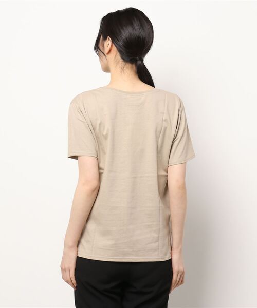 zootie（ズーティー）の「【汗が染みない！シンプルTシャツ】 汗しみない Tシャツ［スタンダード］ 汗染み防止 汗ジミ防止（Tシャツ/カットソー・レディース・ラベンダー/オレンジ系その他2/オフホワイト/グレイッシュブルー/ネイビー/グレイッシュベージュ/ブラック/モカ/ライトカーキ/ライトブルー/杢グレー/ダークグリーン/パープル系その他/ダークブラウン/アイボリー/ブルー系その他2/レッド系その他/ミント/イエロー系その他・L/LL/3L/M）」の20枚目の写真