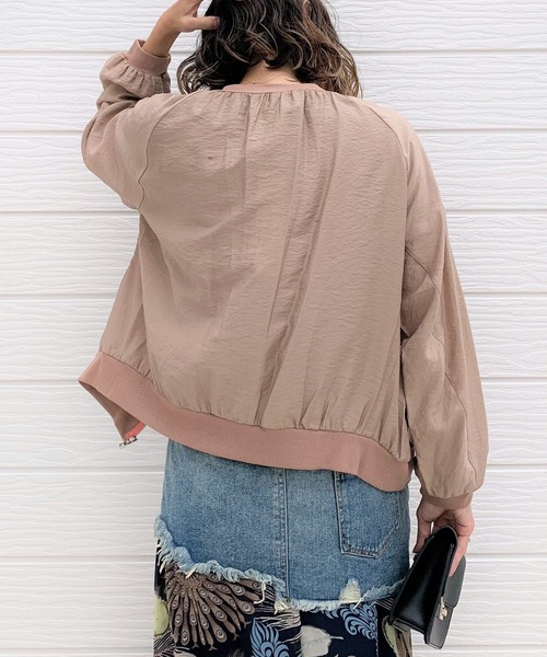 Q（キュー）の「シャインリブブルゾン（ブルゾン・レディース・ブラック/ベージュ/ブラック系その他/キャメル・MEDIUM）」の19枚目の写真