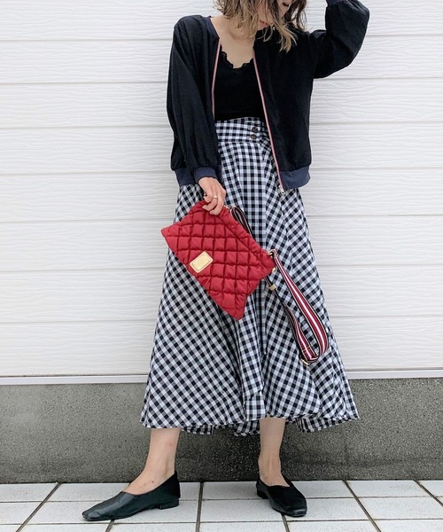 Q（キュー）の「シャインリブブルゾン（ブルゾン・レディース・ブラック/ベージュ/ブラック系その他/キャメル・MEDIUM）」の20枚目の写真