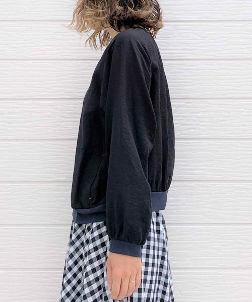 Q（キュー）の「シャインリブブルゾン（ブルゾン・レディース・ブラック/ベージュ/ブラック系その他/キャメル・MEDIUM）」の15枚目の写真