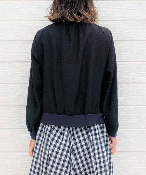 Q（キュー）の「シャインリブブルゾン（ブルゾン・レディース・ブラック/ベージュ/ブラック系その他/キャメル・MEDIUM）」の16枚目の写真