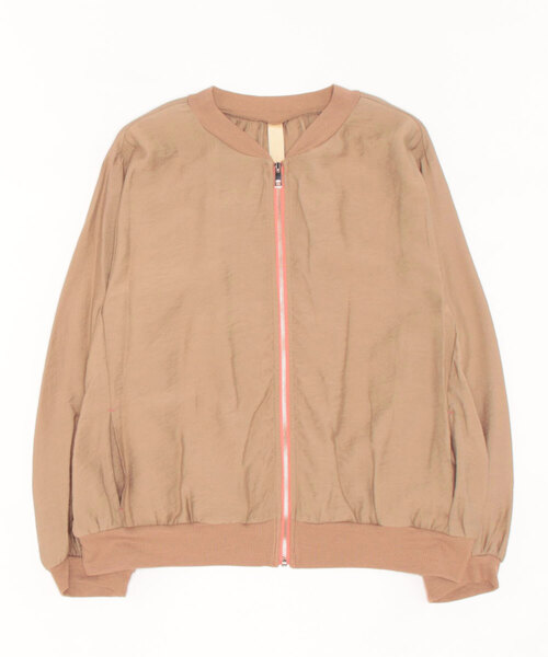 Q（キュー）の「シャインリブブルゾン（ブルゾン・レディース・ブラック/ベージュ/ブラック系その他/キャメル・MEDIUM）」の13枚目の写真