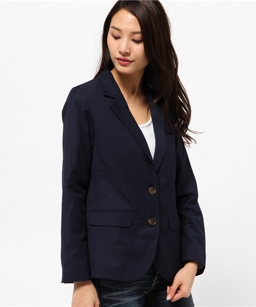 one after another NICE CLAUP（ワンアフターアナザーナイスクラップ）の「【non-no4月号掲載 ナイスクラップ】テーラードジャケット（テーラードジャケット・レディース・ベージュ/ネイビー/グレー・MEDIUM/LARGE）」の20枚目の写真