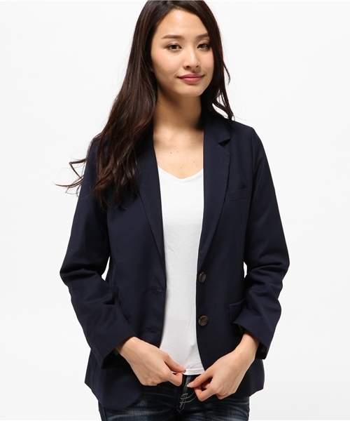 one after another NICE CLAUP（ワンアフターアナザーナイスクラップ）の「【non-no4月号掲載 ナイスクラップ】テーラードジャケット（テーラードジャケット・レディース・ベージュ/ネイビー/グレー・MEDIUM/LARGE）」の10枚目の写真