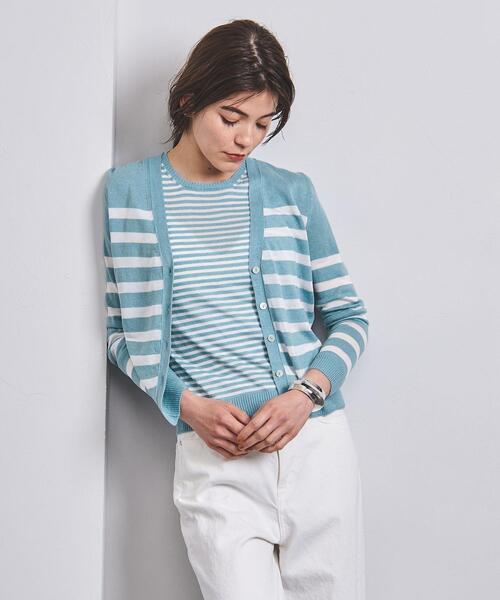 Gunn Johansson（グンヨハンソン）の「＜Gunn Johansson（グン ヨハンソン）＞ボーダー カーディガン（カーディガン/ボレロ・レディース・ケリー/ベージュ・FREE）」の2枚目の写真