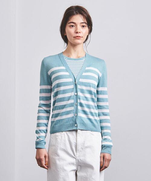 Gunn Johansson（グンヨハンソン）の「＜Gunn Johansson（グン ヨハンソン）＞ボーダー カーディガン（カーディガン/ボレロ・レディース・ケリー/ベージュ・FREE）」の3枚目の写真