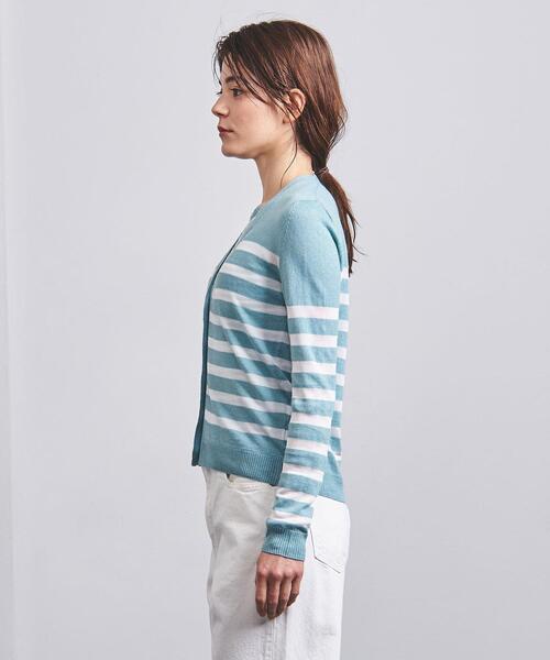 Gunn Johansson（グンヨハンソン）の「＜Gunn Johansson（グン ヨハンソン）＞ボーダー カーディガン（カーディガン/ボレロ・レディース・ケリー/ベージュ・FREE）」の4枚目の写真