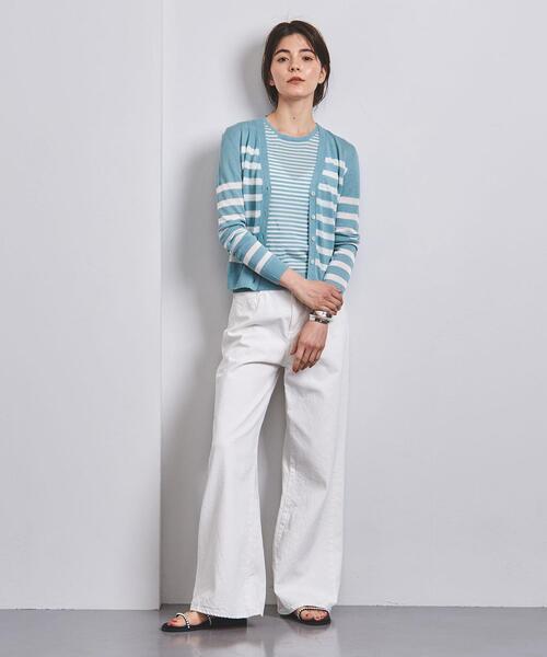 Gunn Johansson（グンヨハンソン）の「＜Gunn Johansson（グン ヨハンソン）＞ボーダー カーディガン（カーディガン/ボレロ・レディース・ケリー/ベージュ・FREE）」の7枚目の写真