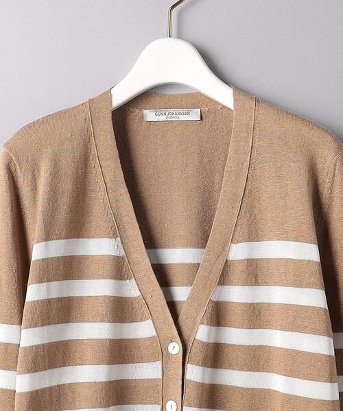 Gunn Johansson（グンヨハンソン）の「＜Gunn Johansson（グン ヨハンソン）＞ボーダー カーディガン（カーディガン/ボレロ・レディース・ケリー/ベージュ・FREE）」の14枚目の写真