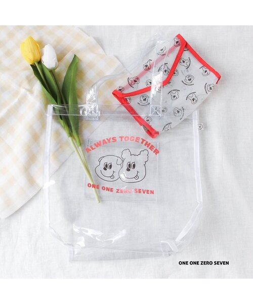 apres les cours（アプレレクール）の「WEB限定 1107 PVCバッグ（トートバッグ・キッズ・グリーン/レッド・FREE）」の11枚目の写真