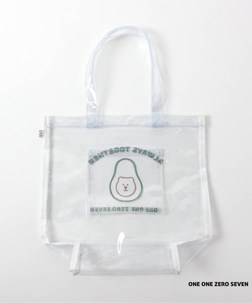 apres les cours（アプレレクール）の「WEB限定 1107 PVCバッグ（トートバッグ・キッズ・グリーン/レッド・FREE）」の3枚目の写真