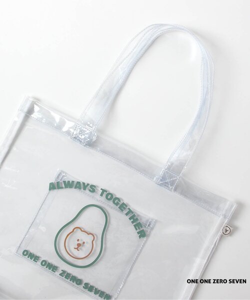 apres les cours（アプレレクール）の「WEB限定 1107 PVCバッグ（トートバッグ・キッズ・グリーン/レッド・FREE）」の5枚目の写真