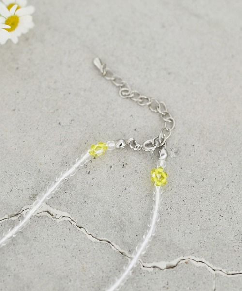 chambre de charme（シャンブルドゥシャーム）の「cdc ビーズ リボンむすび ネックレス（ネックレス・レディース・レッド/クリア・FREE）」の8枚目の写真