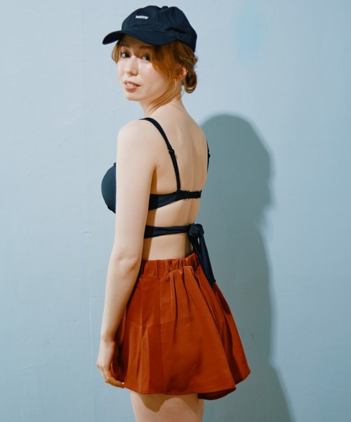 San-ai Resort 三愛水着楽園（サンアイリゾート　サンアイミズギラクエン）の「マットサテンショートパンツM・L【San-ai Resort（サンアイリゾート）】（スイムグッズ・レディース・ピンク/オレンジ/ブラック/ベージュ・MEDIUM/LARGE）」の15枚目の写真