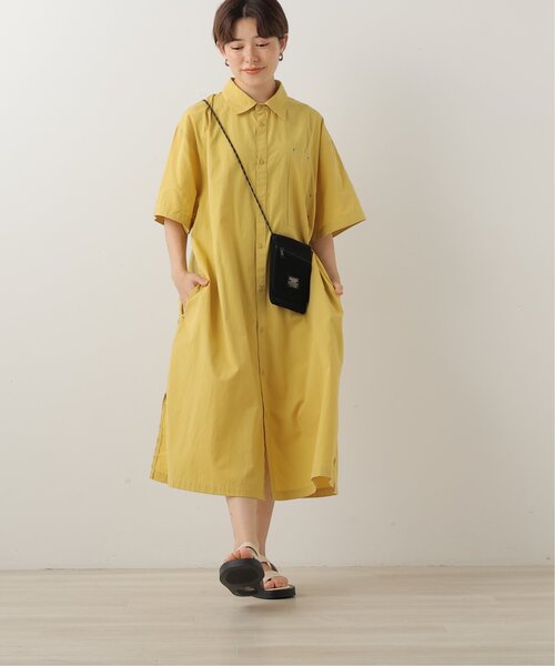 DOUBLE NAME（ダブルネーム）の「サイドスリット半袖シャツワンピース