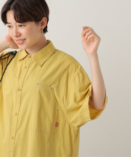 DOUBLE NAME（ダブルネーム）の「サイドスリット半袖シャツワンピース