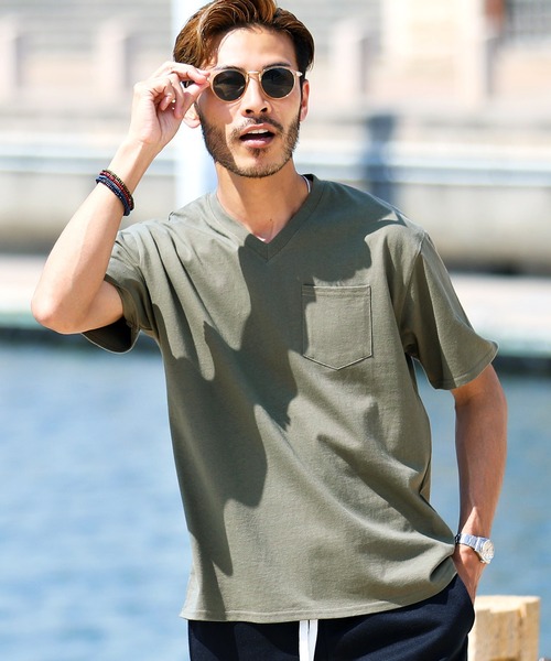 roshell(ロシェル)の「Vネック オーガビッツコットンポケTEE(Tシャツ/カットソー・メンズ・ホワイト系その他/グレー系その他/ブルー系その他/グリーン系その他2/ブルー系その他2/ブラック系その他/グリーン系その他/グレー系その他2・X-LARGE/MEDIUM/SMALL/LARGE)」の5枚目の写真