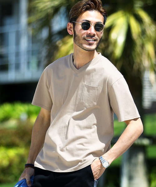 roshell(ロシェル)の「Vネック オーガビッツコットンポケTEE(Tシャツ/カットソー・メンズ・ホワイト系その他/グレー系その他/ブルー系その他/グリーン系その他2/ブルー系その他2/ブラック系その他/グリーン系その他/グレー系その他2・X-LARGE/MEDIUM/SMALL/LARGE)」の4枚目の写真