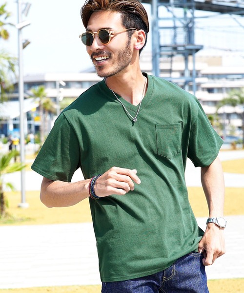 roshell(ロシェル)の「Vネック オーガビッツコットンポケTEE(Tシャツ/カットソー・メンズ・ホワイト系その他/グレー系その他/ブルー系その他/グリーン系その他2/ブルー系その他2/ブラック系その他/グリーン系その他/グレー系その他2・X-LARGE/MEDIUM/SMALL/LARGE)」の6枚目の写真