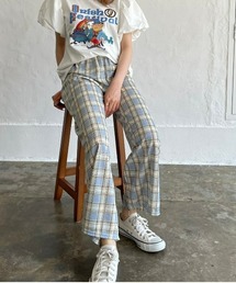 DAIS-Y | チェック柄カラーワイドパンツ(その他パンツ)