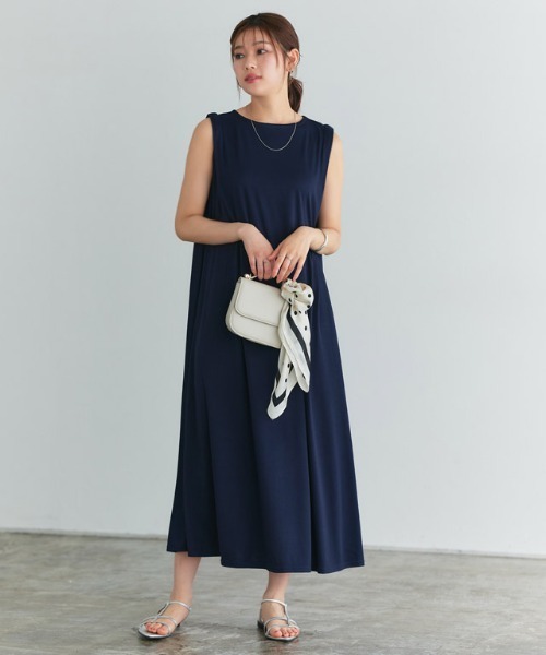 Very brain ツイード タック スリーブ ワンピース ドロストタックスリーブワンピース（マキシ・ロングワンピース