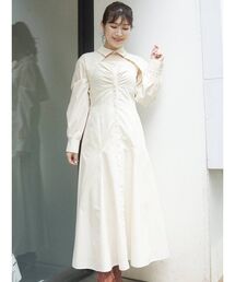 MERCURYDUO | マーメイドフレアヨークシャツワンピース(ワンピース)