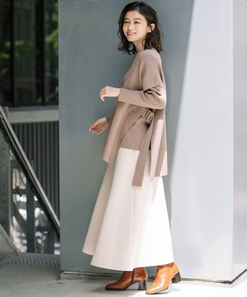 Munich（ミューニック）の「カシミアコットンフルニードルポンチョベスト（ベスト・レディース・ブラック/シルバーグレー/モカ・FREE）」の9枚目の写真