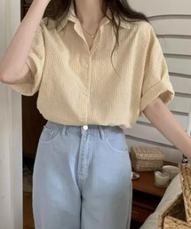 CLEA | ストライプカラー半袖シャツ(シャツ/ブラウス)