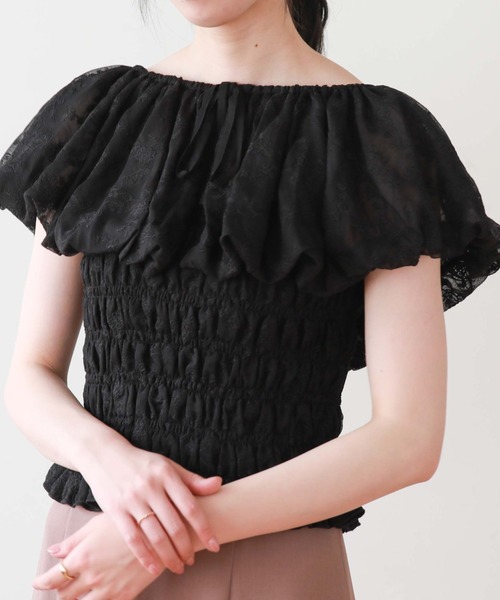 archives（アルシーヴ）の「バルーンフリルブラウス（シャツ/ブラウス・レディース・ブラック/アイボリー/グレイッシュベージュ・MEDIUM）」の22枚目の写真