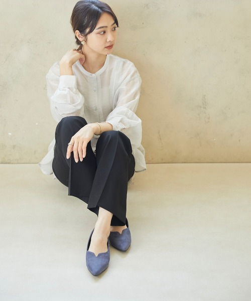 menue（メヌエ）の「【ふわっと軽い エアスイート】 Uカット ポインテッドトゥ パンプス（パンプス・レディース・ブラック/ブラウン/イエロー/アイボリー/グレイッシュベージュ/ゼブラ/パープル系その他/ネイビー/ベージュ系/グリーン系/ホワイト系その他・22.5cm/23.5cm/24.5cm/25.5cm/23.0cm/24.0cm/25.0cm/26.0cm/21.5cm/22.0cm）」の18枚目の写真