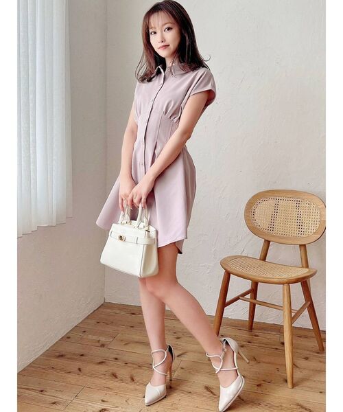 RESEXXY（リゼクシー）の「トリミングデザインスクエアバッグ（ハンドバッグ・レディース・ブラック/ブラウン/アイボリー・FREE）」の4枚目の写真