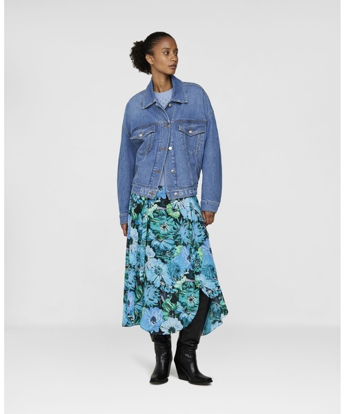STELLA McCARTNEY(ステラマッカートニー)の「Flower Print Skirt / フラワープリントスカート(スカート・レディース・ブルー系その他・36)」の2枚目の写真