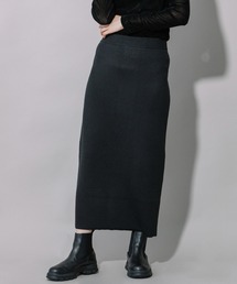 Munich | ダブルフェイスニットバックジップタイトスカート(スカート)