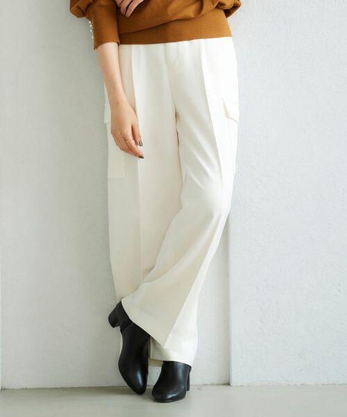 le.coeur blanc(ルクールブラン)の「ナチュラリーカーゴパンツ(カーゴパンツ・レディース・カーキオリーブ/オフホワイト・36/38)」の15枚目の写真