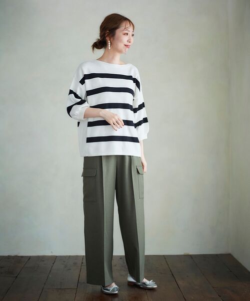 le.coeur blanc(ルクールブラン)の「ナチュラリーカーゴパンツ(カーゴパンツ・レディース・カーキオリーブ/オフホワイト・36/38)」の17枚目の写真